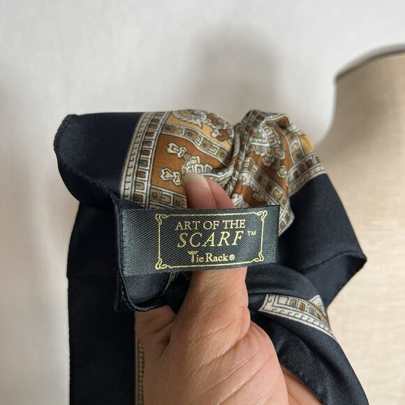 Art Of The Scarf Tie Rack Square Scarf, large, 100% polyester, made in Italy. - Picture 6 of 9
